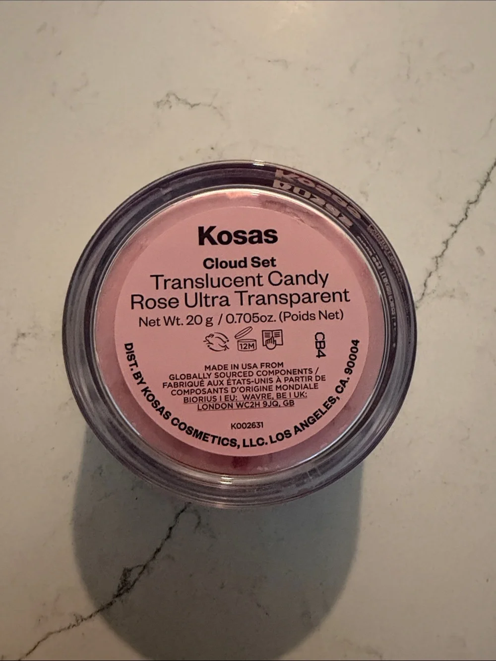Kosas Cloud Set Translucent Candy Rose Ultra Transparent Powder